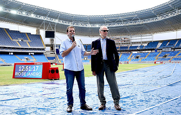 Eduardo Paes, mayor of Rio de Janeiro, and Carlos Arthur Nuzman, president of the Rio 2016 Organizing Committee.